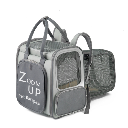 Expandable Pet Carrier Backpack, Grey
