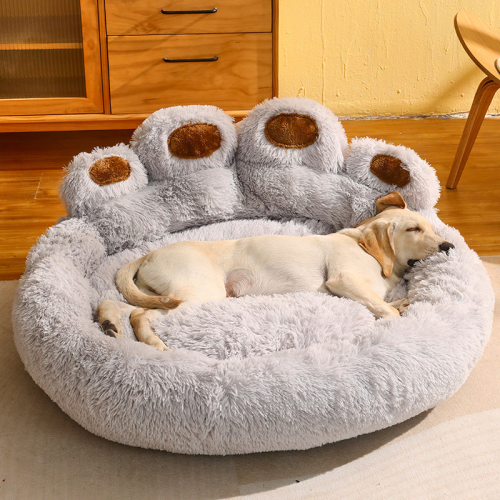 Round Hooded Pet Bed 50 cm, Light Grey