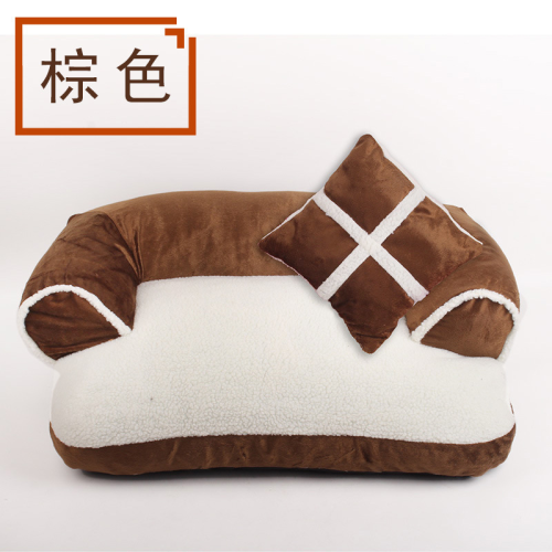 Washable Pet Bed M 70 x 50 cm, Coffee