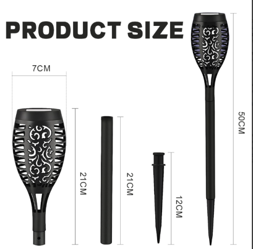 Solar flame light - 4 pack